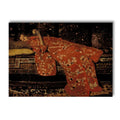 Scandi Rustic Female Portrait Print Canvas Wall Art for Bedroom Decor by Axyaa