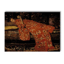 Scandi Rustic Female Portrait Print Canvas Wall Art for Bedroom Decor by Axyaa