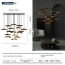 Axyaa Retro Wood Staircase Island Pendant Light
