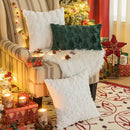 Axyaa Christmas Plush Cushion Cover 45x45cm for Sofa Home Decor