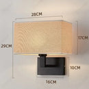 Axyaa Adjustable LED Fabric Wall Light for Bedroom Bedhead Reading