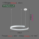 Axyaa Modern LED Chandeliers Metal Rings Pendant Lights for Home Decor