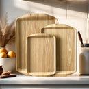 Axyaa Wooden Bread Cake Tray for Kitchen Storage and Serving