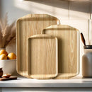 Axyaa Wooden Tray: Kitchen Storage, Cake Bread, Water Cup Holder, Flat Serving Tray
