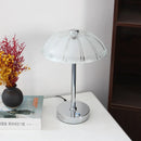 Axyaa Nordic Glass Mushroom LED Desk Lamp for Living Room, Study, Bedroom
