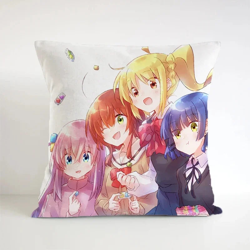 Axyaa 45x45 Decorative Pillowcases for Sofa Pillows - Bocchi Rock Theme