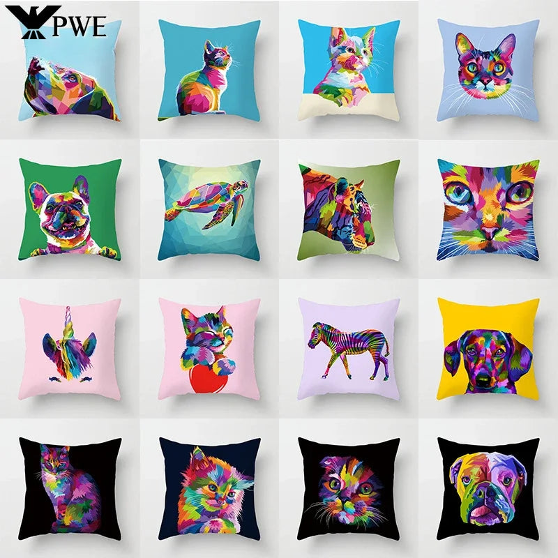 Axyaa Abstract Animal Pattern Pillowcase 45*45cm