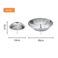 Axyaa Stainless Steel Folding Steamer Rack for Kitchen and Drain Tray