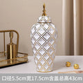 Axyaa Ceramic Vase: Electroplated Tall General Storage Jar Ornaments