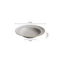 Axyaa Ceramic Dinner Set: Threaded Plates for Japanese Salad, Soup, Pasta - Restaurant Quality