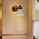 Axyaa Stone Wall Light Dark Wood E27 Bulb For Bedroom, Parlor, Dining Room