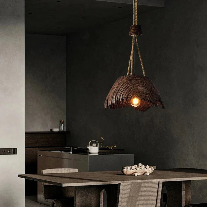 Axyaa Wabi Sabi Wood Chandeliers: Nordic Designer Suspensions for Home and Restaurant Decor