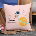 Axyaa Astronaut Theme Pillow Cover Set for Home Decor - 45*45 Size
