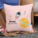 Axyaa Astronaut Theme Pillow Cover Set for Home Decor - 45*45 Size