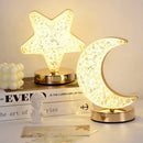 Axya LED Moon Star Tree Topper Night Light: Festive Christmas Tree Lamp