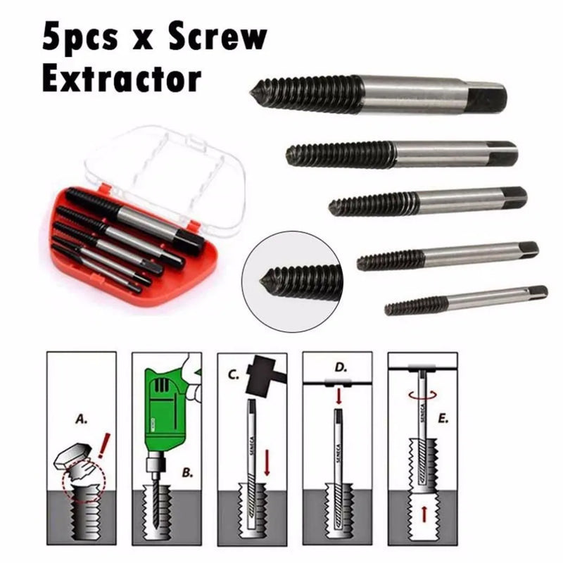 Axyaa Double Side Screw Extractor Bit Set