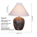 Axyaa Nordic Ceramic Table Lamp for Modern Living Space with LED Desk Light