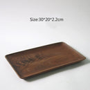 Axyaa Black Walnut Rectangular Fruit Tray for Tea Room and Coffee Shop Service