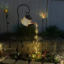 Axyaa Solar Garden Shower Watering Can Star Lights LED Fairy String Waterfall Light