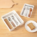Axyaa Kitchen Cutlery Organizer Drawer Tray Divider - Easy Clean, 5 Compartments