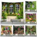 Axyaa Flower Tapestry: Garden Wall Hanging and Outdoor Home Decor