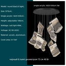 Axyaa Acrylic Leaf LED Chandelier Dimmable Light for Luxury Living Room Home Decor