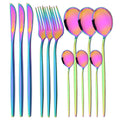 Axyaa Mirror Silver Stainless Steel Cutlery Set - 12Pcs Western Dinnerware Kitchen Utensils