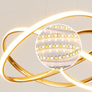 Axyaa Gold LED Chandelier: Modern Home Lighting for Living Room, Dining Room, Kitchen Ceiling Decoration