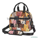 Axyaa Cute Cats Thermal Lunch Bag: Insulated Bento Tote for School & Office