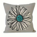Axyaa Blue Gray Floral Pattern Printing Pillowcase - Fashionable Home Furnishing