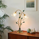 Axyaa Retro Desk Lamp: Energy Efficient LED Flower Decor for Bedroom, Study, Living Room