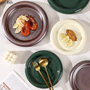 Axyaa Solid Color Donuts Ceramic Steak Plate, Dessert, Salad, Sushi Restaurant Display Tableware