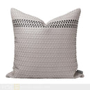 Axyaa Luxury Leather Woven Throw Pillow Set