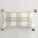 Axyaa Beige Striped Cushion Cover with Tassels - Nordic Style for Home Decor