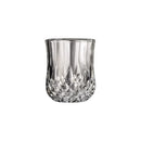 Axyaa Embossed Glass Spirits Cups Set of 6 - 50ml Small Wine Tea Drinking Glass