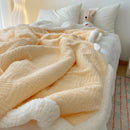 Axyaa Rabbit Fur Blanket: Thick Warmth, Soft Plush - Autumn/Winter Sofa Throw