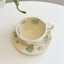 Axyaa Hand Pinched Irregular Flower Heart Ceramic Coffee Cup