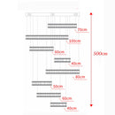Axyaa Crystal Stair Chandelier - Modern LED Ceiling Hanging Light