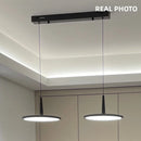 Axyaa Nordic Minimalist Chandelier: Modern Black/White Metal Pendant Light for Dining Room