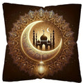 Axyaa Golden Crescent Castle Mandala Pillowcase - Elegant Ramadan Home Decor