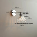 Axyaa Iron Rotate LED Wall Light, Nordic Modern Glass Bedside Lamp