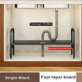 Axyaa Under Sink Flexible Organizer Rack Cabinet Telescopic Storage Shelf