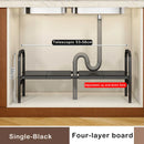 Axyaa Under Sink Flexible Organizer Rack Cabinet Telescopic Storage Shelf