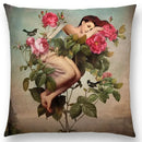 Axyaa Elegant Swan Moon Night Cushion Cover 45*45cm