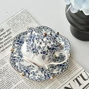 Axyaa Blue Butterfly Ceramic Coffee Mug, Camellia Flower Tea Cup