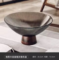 Axyaa Glass Fruit Plate: High-Capacity Candy Box, Elegant Living Room Ornament