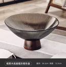 Axyaa Glass Fruit Plate: High-Capacity Candy Box, Elegant Living Room Ornament