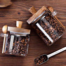 Axyaa Glass Airtight Coffee Bean Storage Jar Kitchen Canister - Food Container