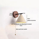 Axyaa LED Wall Lamp Switch Yellow Travertine Stone Black Iron Wabi Sabi Light