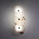 Marble LED Wall Lamp Copper Luxury Sconce by Axyaa